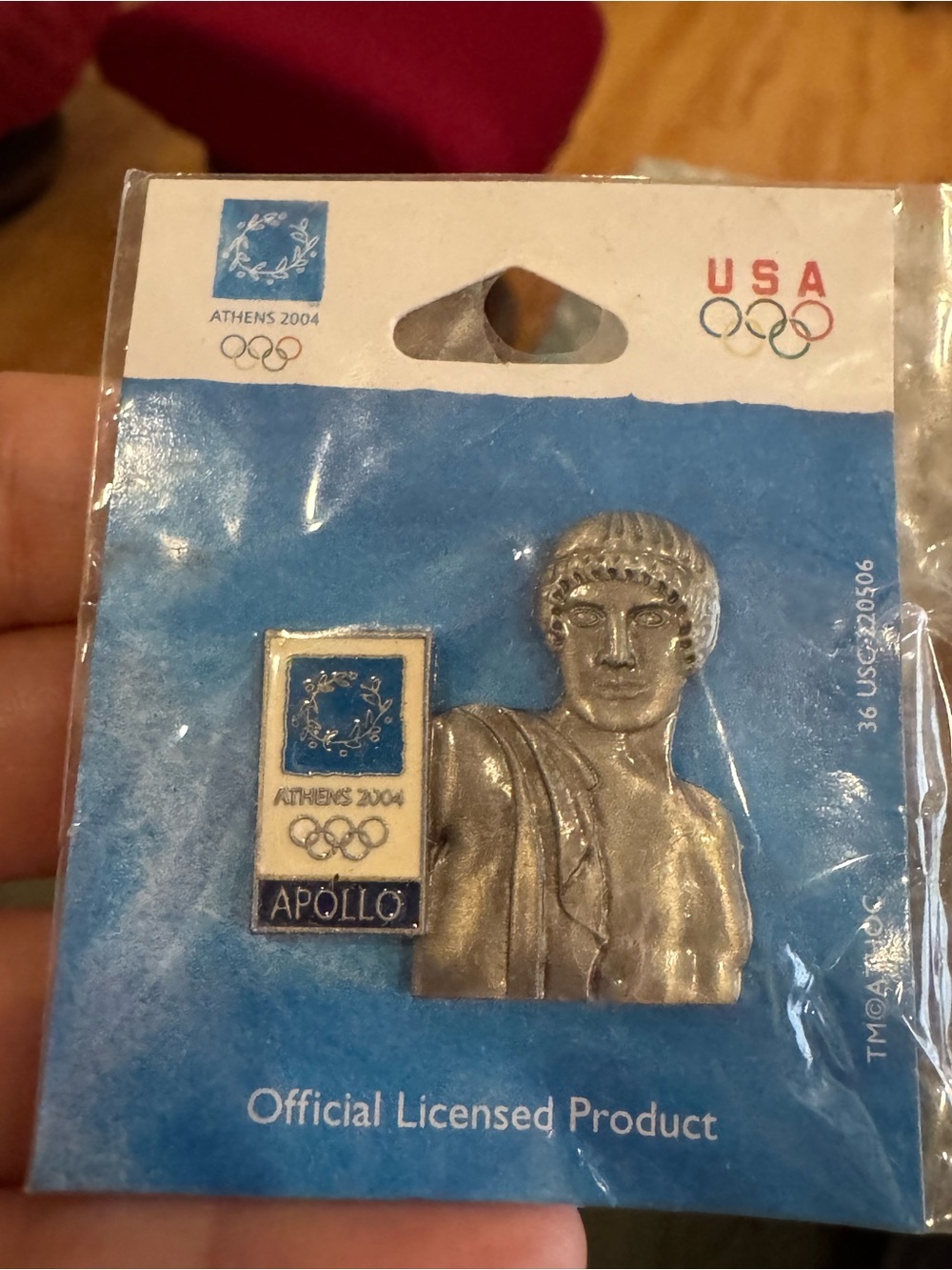 Athens 2004 Apollo Olympic Pin Set - Silver & Blue